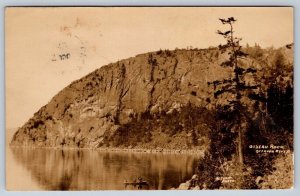 Boating On Ottawa River Oiseau Rock Sheenboro Quebec 1927 Artone RPPC Postcard
