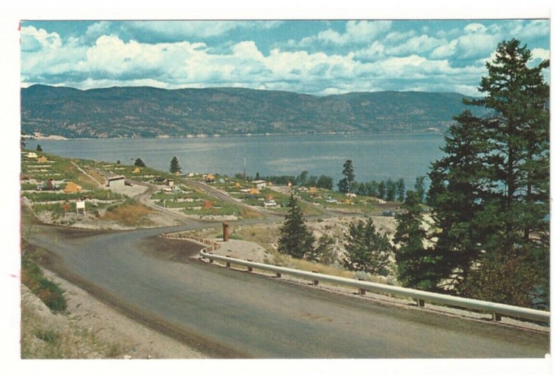 Provincial Government Camping Site, Okanagan Lake, BC, Vintage Chrome Postcard