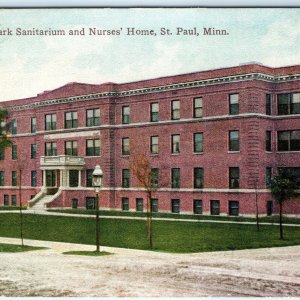 c1910s St Paul, MN Mound's Park Sanitarium Nurses' Home Unused Postcard Vtg A102