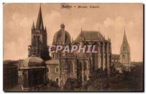 Old Postcard Aachen Munster Südseite