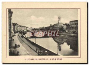 Old Postcard Il Ponte From E Mezzo I Lung & # 39arno