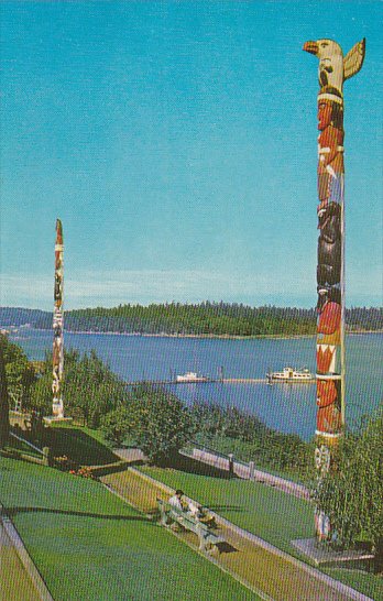 Canada Indian Totem Poles Georgia Park Nanaimo British Columbia