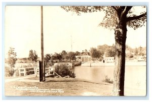 US COAST GUARD STATION WHITE LAKE WHITEHALL MICHIGAN MI RPPC POSTCARD (GU19)