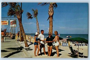 Myrtle Beach South Carolina Postcard Scene Along Boardwalk North c1960 Vintage
