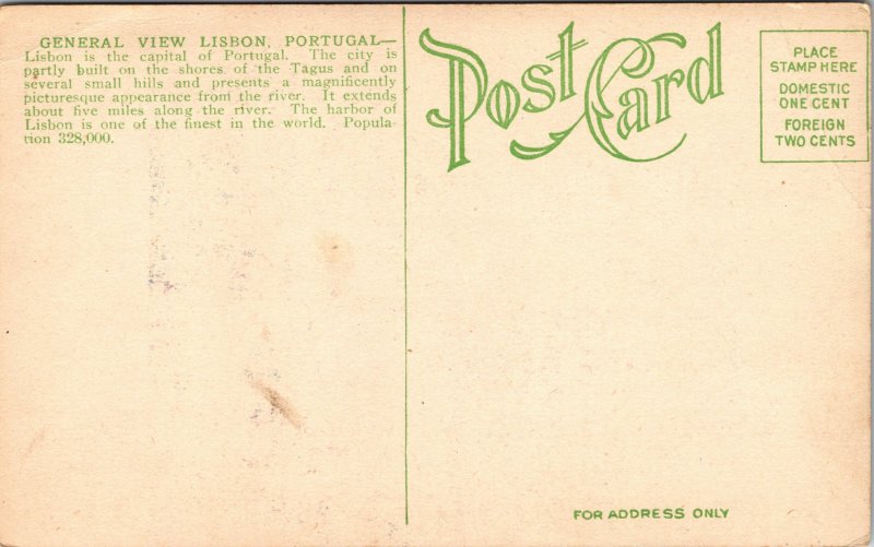 Postcard Portugal Lisbon general view