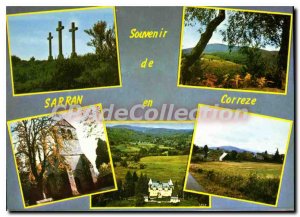 Postcard Modern Sarran Calvary Autumn In The Church Correze Chateau De Bity