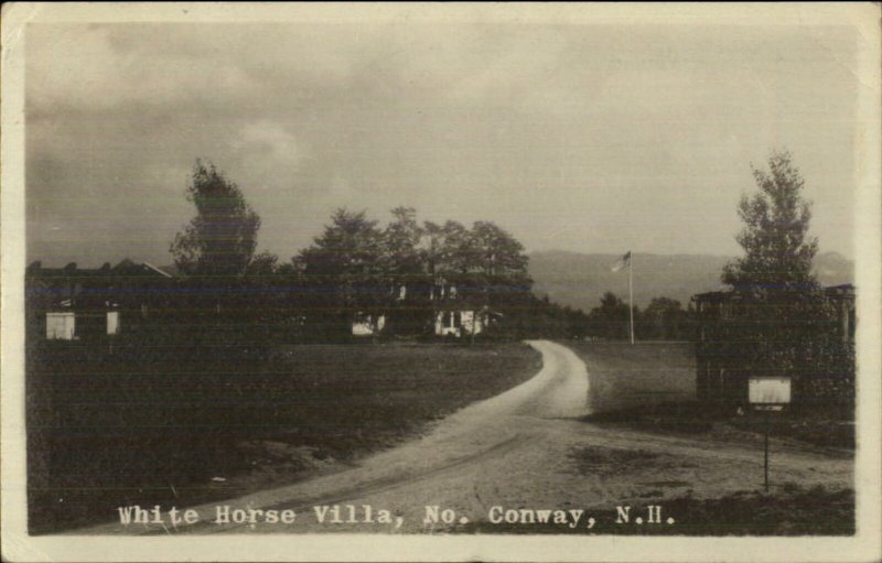 North Conway NH White Horse Villa 1923 Used Real Photo Postcard