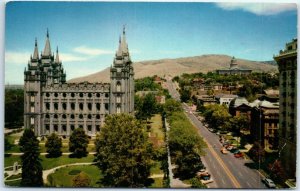 Postcard - North Main Street And Mormon Temple - Salt Lake City, Utah