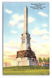 Mississippi Memorial National Military Park Vicksburg Mississippi Postcard