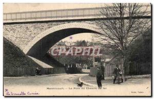 Old Postcard Hardricourt Bridge railway