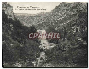 Old Postcard Fontaine de Vaucluse La Vallee Outlet Fountain