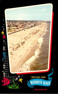 Delaware Rehoboth Beach Greetings Showing Beach