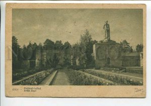 437432 Latvia Riga fraternal cemetery Vintage RPPC to Leningrad