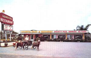 Cypress Gardens FL Golden Bell Drive-In Restaurant Ponies Postcard