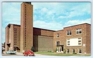 MOORHEAD, MN Minnesota ~ LUTHERAN CHURCH  c1960s VW Bug Clay County Postcard
