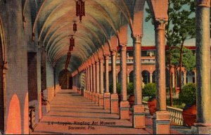 Florida Sarasota Ringling Museum Art Museum Archway Along Inner Court 1951 Cu...