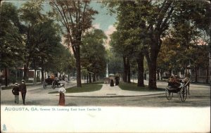 Tuck Augusta Georgia GA Greene Street Horse and Carriage c1910 Postcard