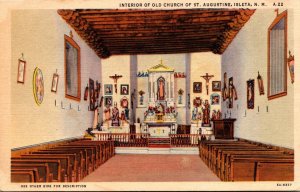 New Mexico Isleta Old Church Of St Augustine Interior Curteich