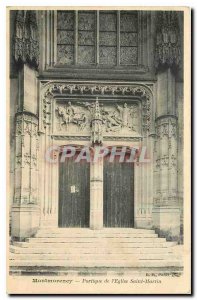 Old Postcard Montmotency Portico of the Church of St. Martin