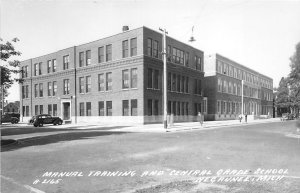 J65/ Negaunee Michigan RPPC Postcard c40s-50s Manual Training School 32