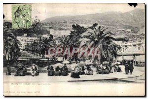 Old Postcard Monte Carlo Gardens