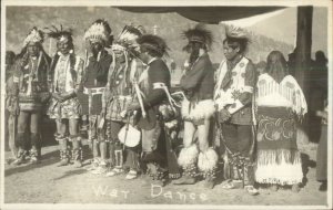 Native American Indian War Dance c1910 +Real Photo Postcard - TRIBE? G19