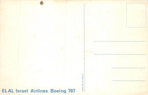 US20 aviation plane postcard EL AL Israel Airlines Boeing 707