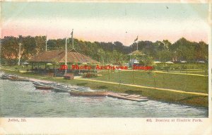 IL, Joliet, Illinois, Boating At Electric Park, Curteich No 402