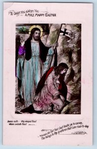 Easter Postcard Greetings Jesus Religious Minneapolis Minnesota MN c1910's