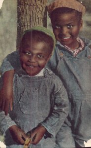 Black Americana Post Card - Two Sunny Smiles