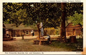 Indiana Rockport West End Of Lincoln Pioneer Village Curteich