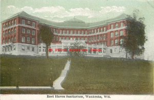 WI, Waukesha, Wisconsin, Rest Haven Sanitarium, Exterior View