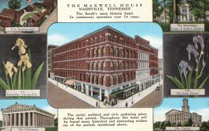 Multi View of The Maxwell House Nashville Tennessee TN Vintage Postcard