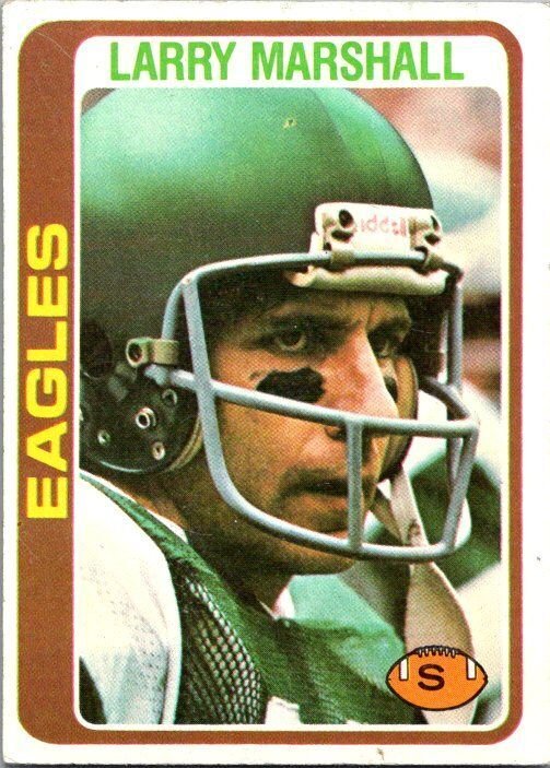 1978 Topps Football Card Larry Marshall Philadelphia Eagles sk7240