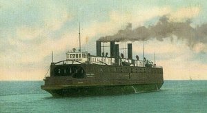 Postcard  Early View of S.S. Sainte Maria Steamer in Straits of Macinac, MI.  R1