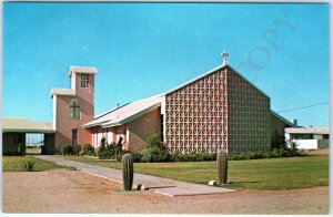 c1950s Scottsdale, AZ Abiding Savior Lutheran Church Chrome Photo PC Hoefer A152