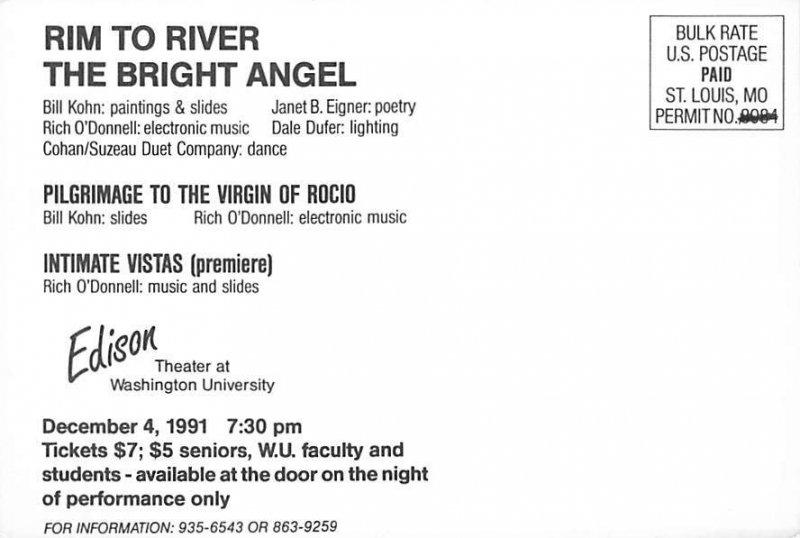 Rim To River, The Bright Angel, Edison Theater At Washington University  