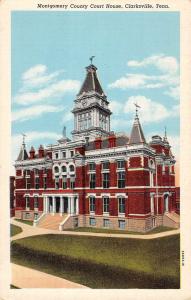 Clarksville Tennessee Montgomery Court House Street View Antique Postcard K61272