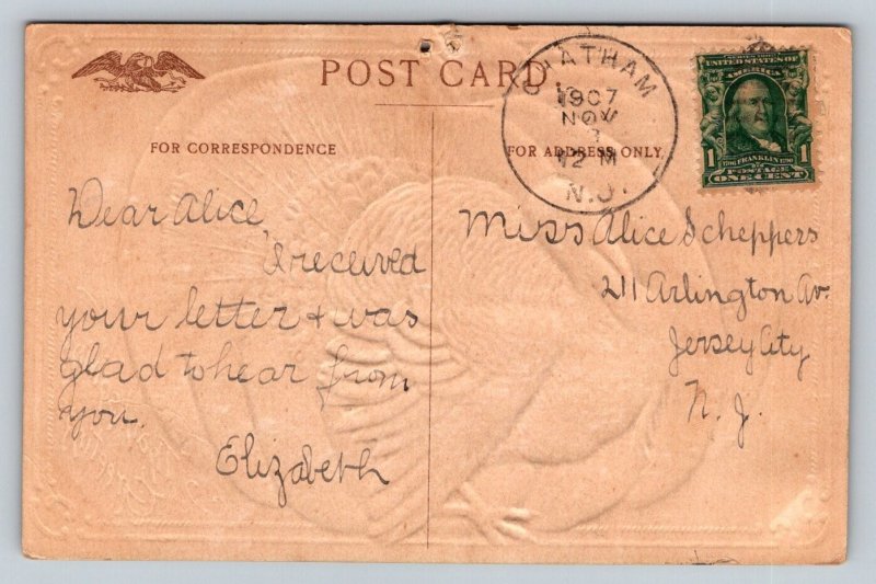 1907   Thanksgiving Greetings    Postcard