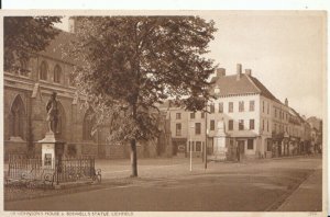 Staffordshire Postcard - Dr Johnson's House & Boswell's Statue, Lichfield 17490A