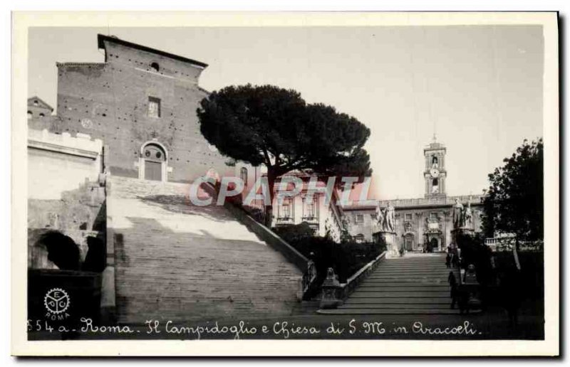 Old Postcard Roma Campidoglio A Chiesa Di SML in Aracoeli