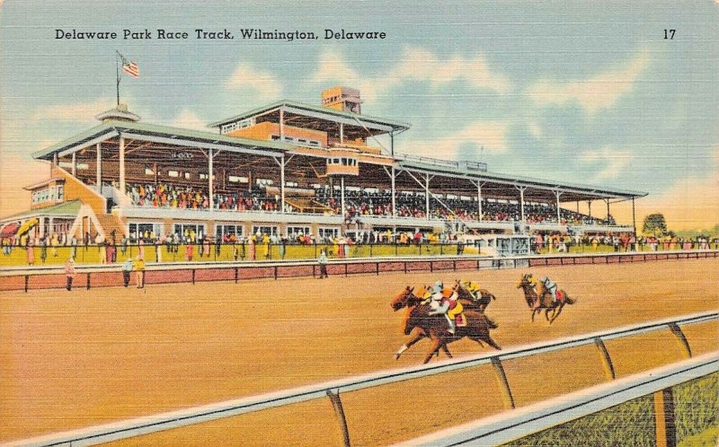 WILMINGTON DE~DELAWARE PARK HORSE RACE TRACK~ POSTCARD