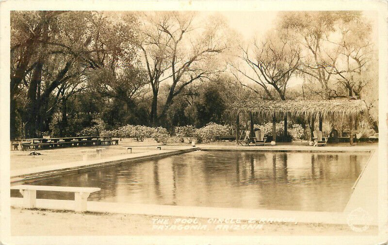 Arizona Patagonia Pool  RPPC Photo Postcard roadside 22-10714