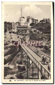 Postcard Old Lighthouse Biarritz View to the Sea Museum