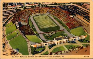 Maryland Baltimore Aerial View Baltimore Stadium 1942 Curteich