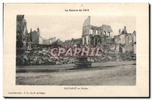 Old Postcard The 1914 War Baccarat Ruins Army