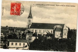 CPA CHATILLON-sur-LOIRE - Église et Rue du Chateau-Gaillard (228128)