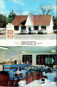 North Folkston GA Georgia ASKEW'S RESTAURANT U.S.1-301~23 ROADSIDE 1954 Postcard