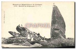 Old Postcard Dolmen Megalith Brignogan