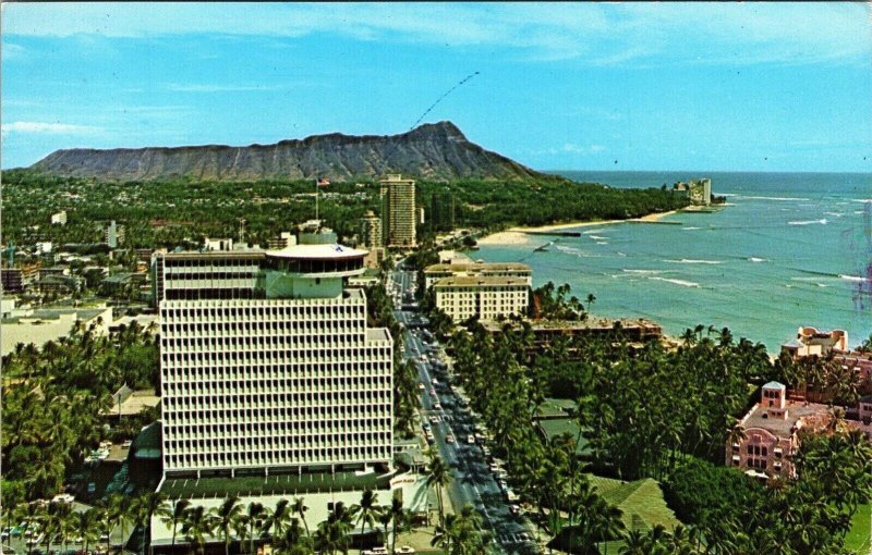 Wondrous Waikiki Diamond Honolulu Cancel Postcard WOB Note Postcard HI  